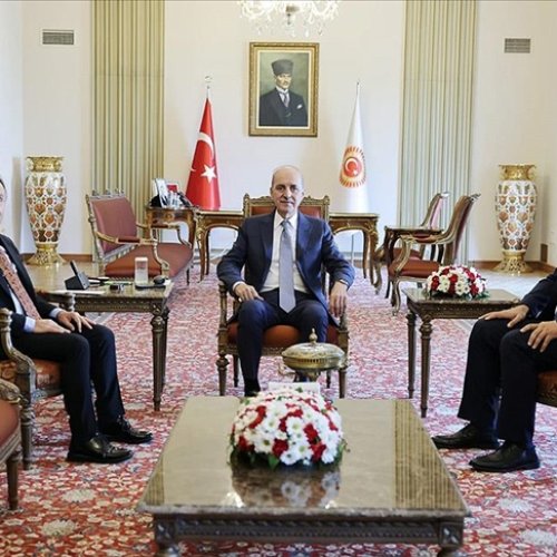 Parliament Speaker Kurtulmuş Receives TOGU Rector Prof. Dr. Fatih Yılmaz